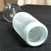 Hand blown martini stem vase white