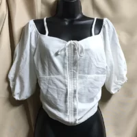 Spaghetti straps short sleeves item