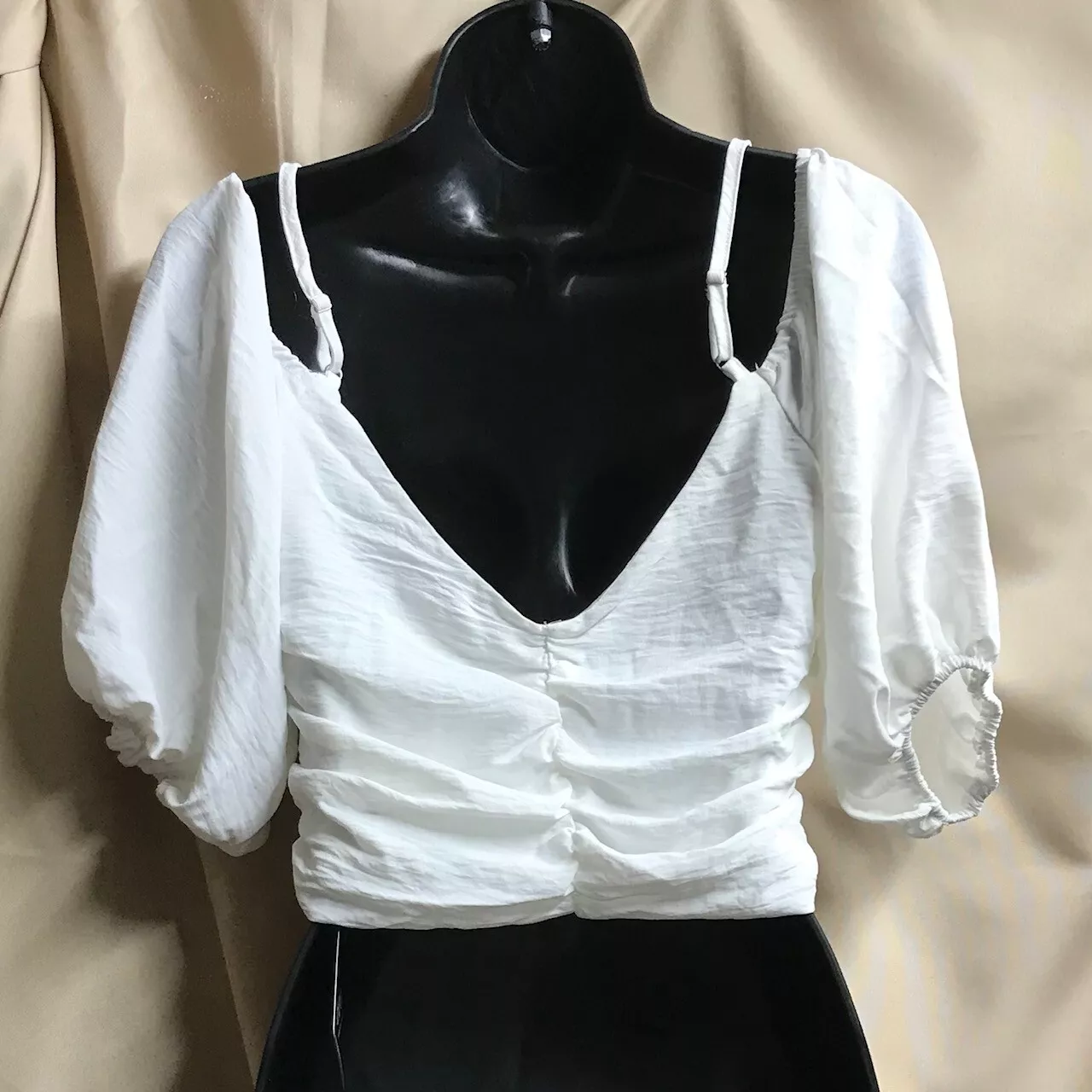 Spaghetti straps short sleeves item