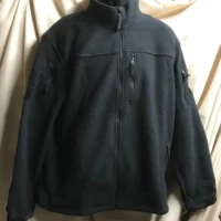 Black fleece fleece zip zip front