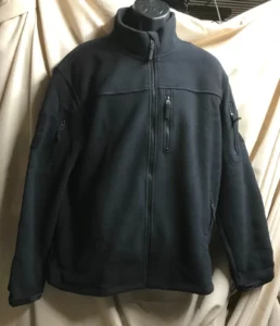 Black fleece fleece zip zip front