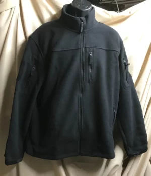 Black fleece fleece zip zip front