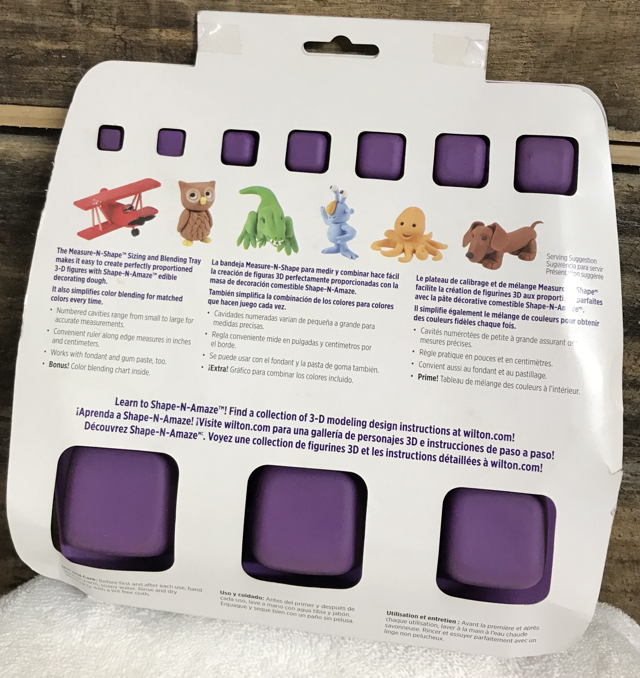 Shape sizing sizing blending blending tray