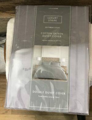 Luxury stripe duvet cover dunnes home