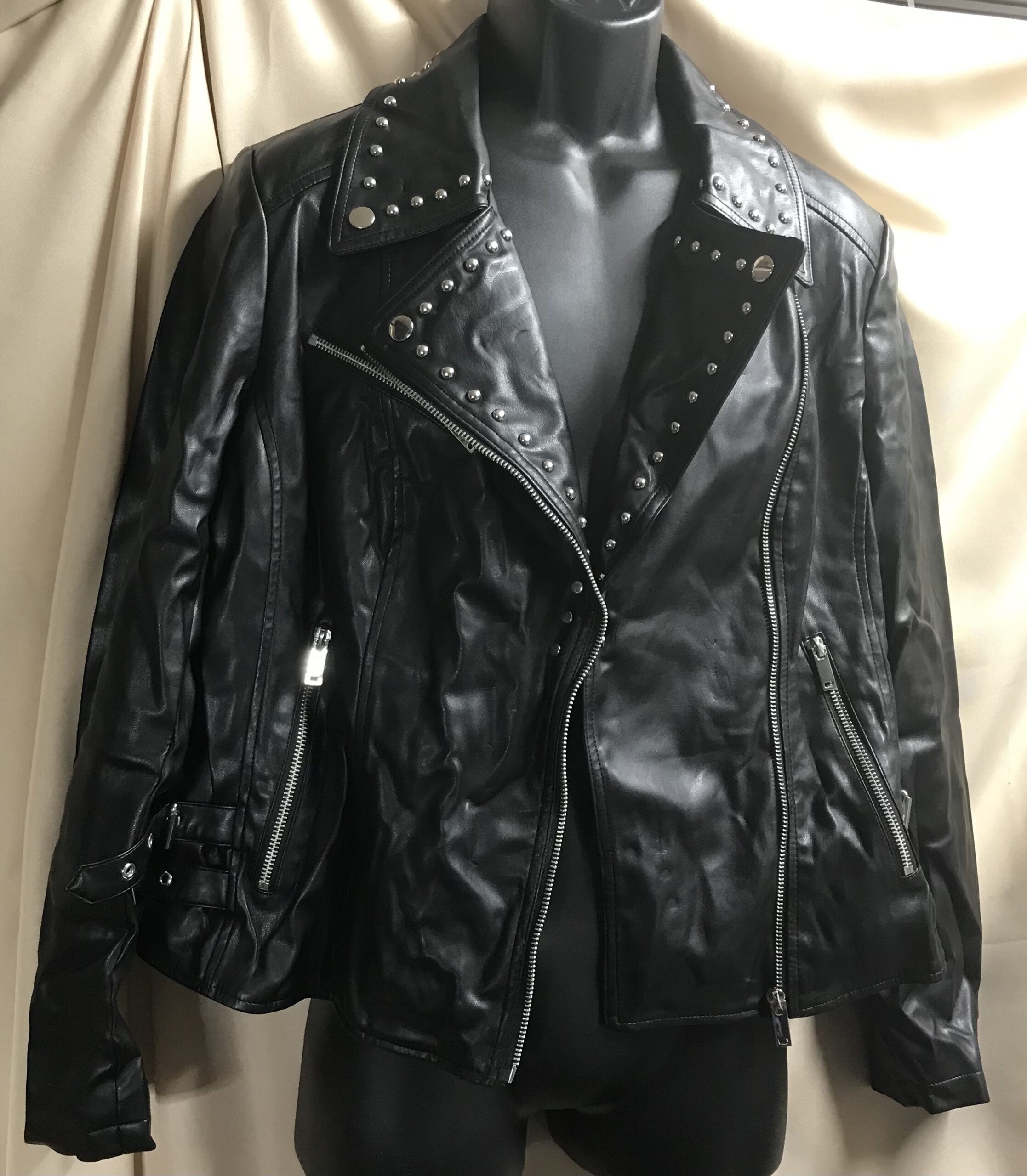 Faux leather chelsea deboer leather studded