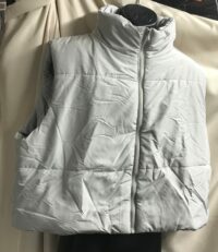 Shein curve light gray zip front