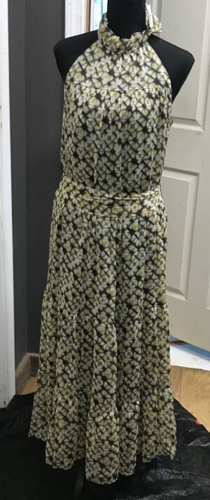 Banana republic sleeveless dress yellow purple