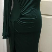 Army green one shoulder long sleeve