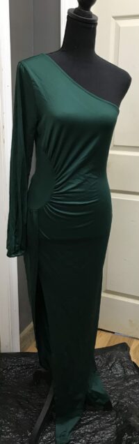 Army green one shoulder long sleeve
