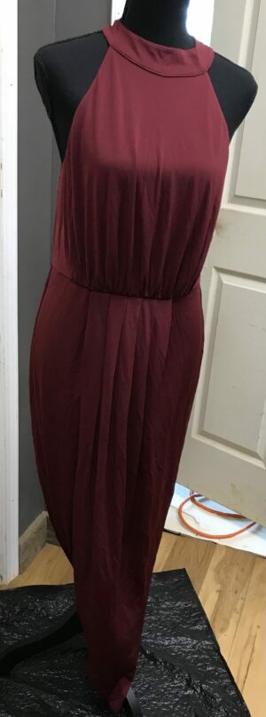 Long drape wine color venus long