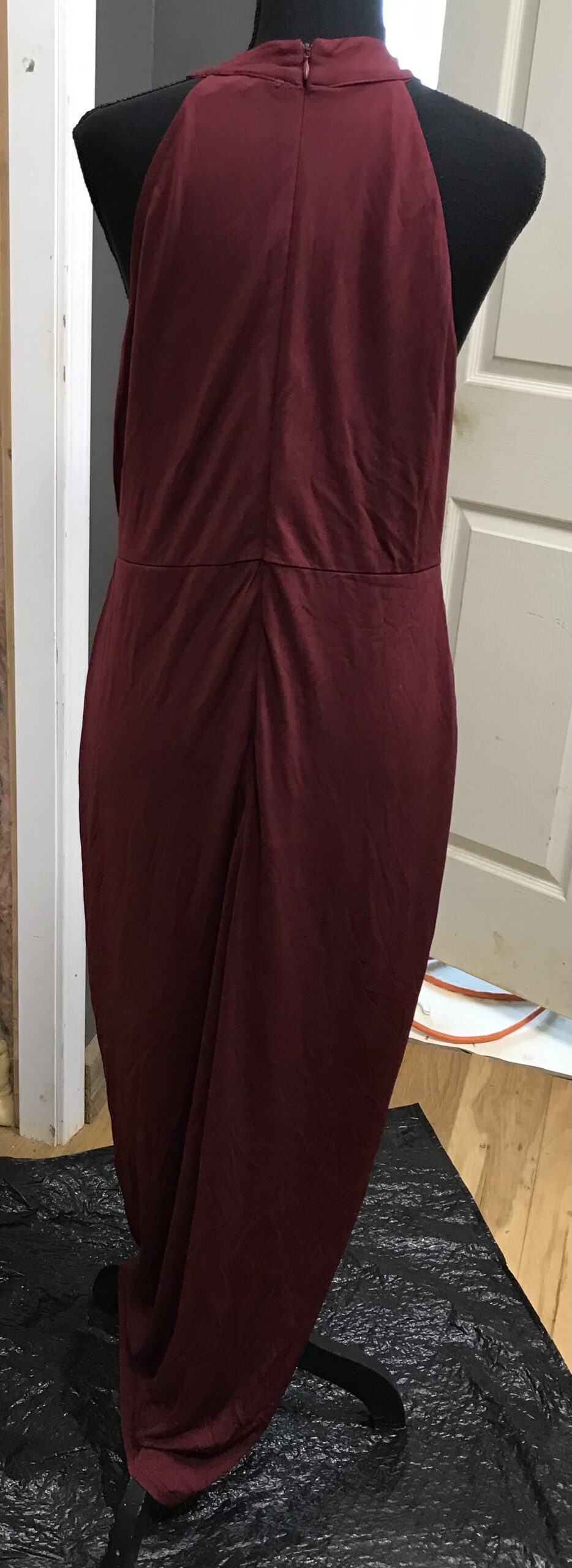 Long drape wine color venus long