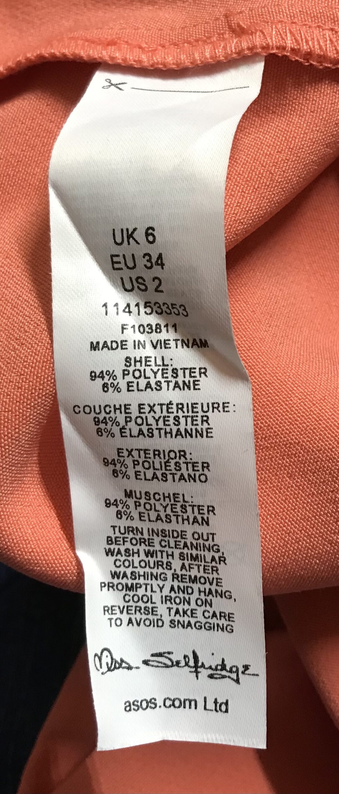 Miss selfridge asos miss selfridge coral