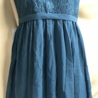 Junior bridesmaid ink blue bridesmaid dress