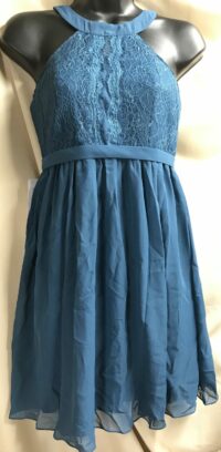 Junior bridesmaid ink blue bridesmaid dress