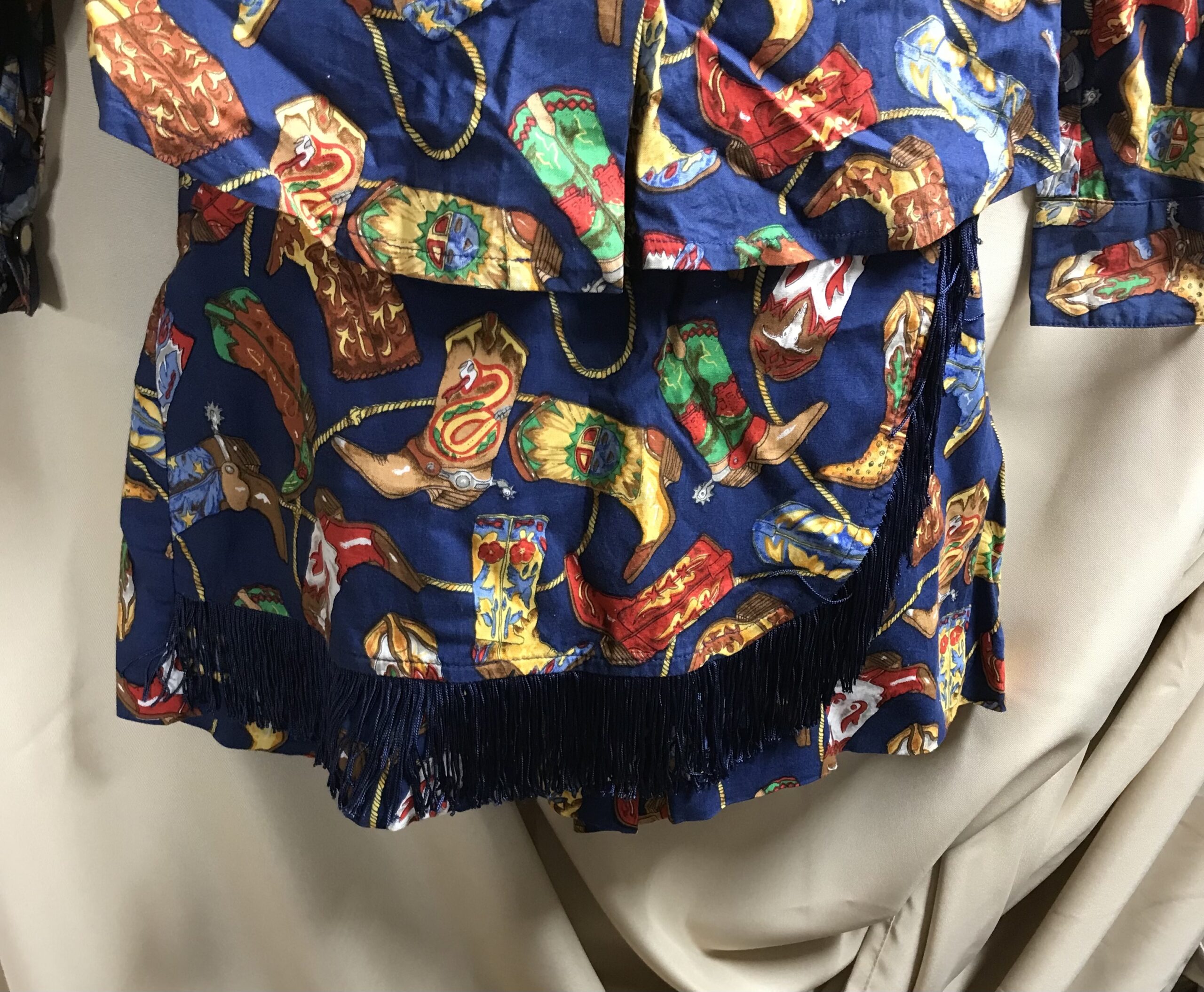 Western shadows fringe skort western