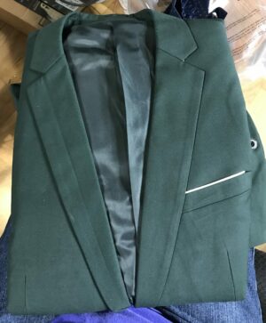 Deep green navy tie blazer vest