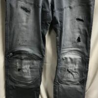 Zip knee knee skinny sunfaded cement