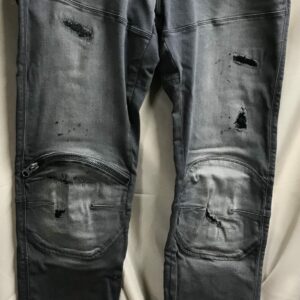 Zip knee knee skinny sunfaded cement