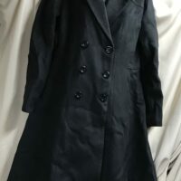 Double breasted aptro men black wool