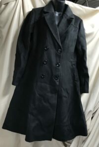 Double breasted aptro men black wool