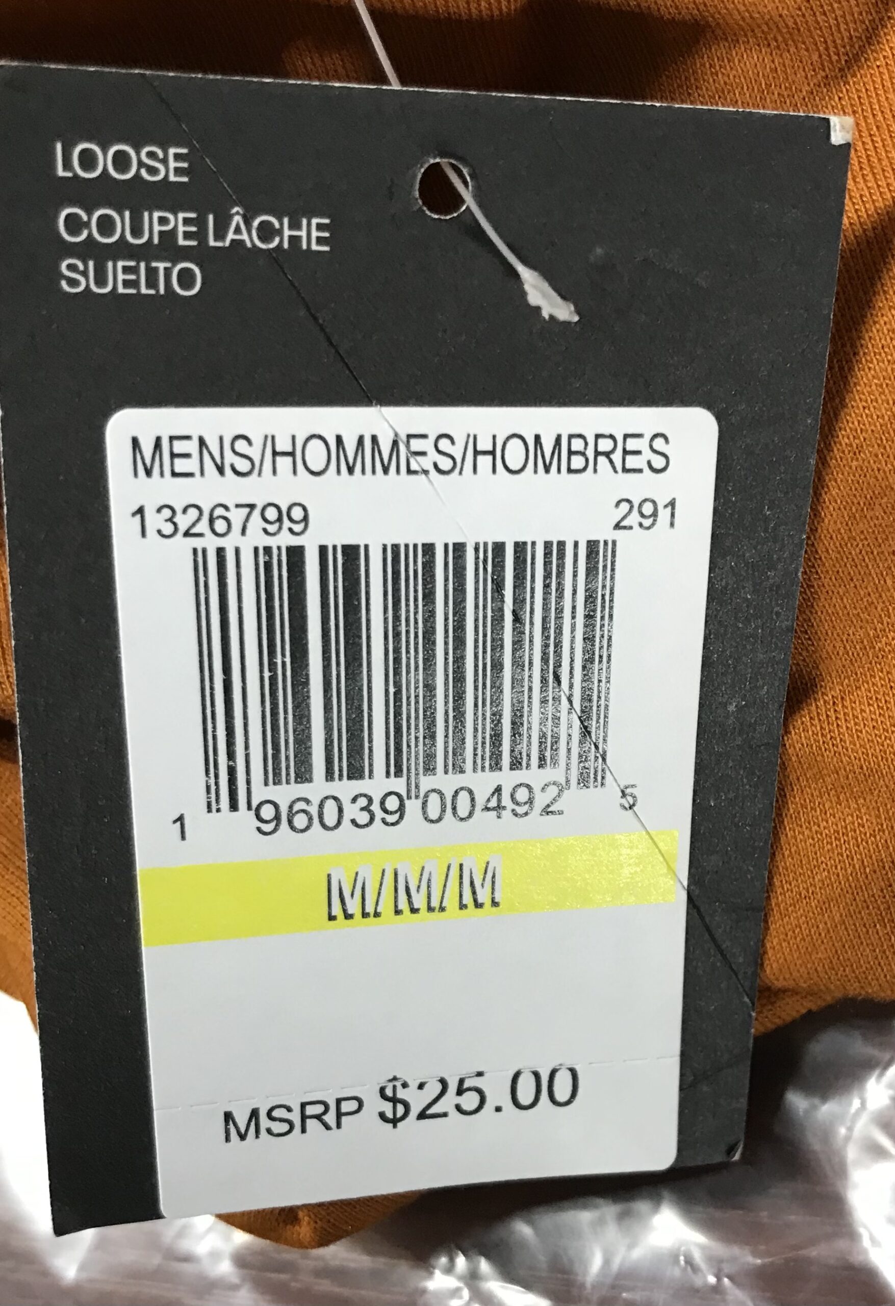 Bronze orange round neck armour men