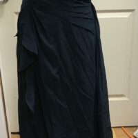 Dark navy azazie emerald pleated chiffon