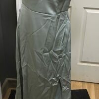 Light green agave light stretch satin