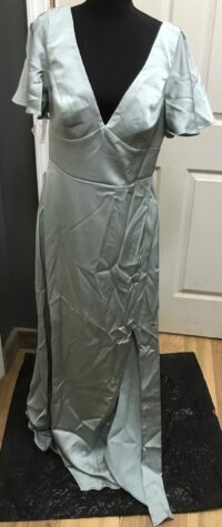 Light green agave light stretch satin