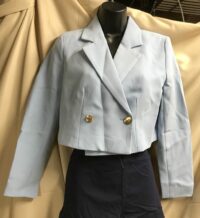 Light blue cropped blazer blazer jacket