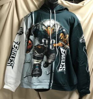 Pullover hoodie one white white sleeve