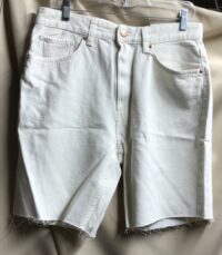 Denim shorts bershka white frayed cut