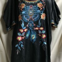 Cold shoulder embroidered cold mellilo mexican