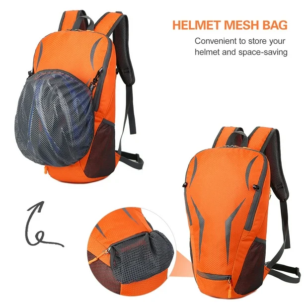 Water resistant shoulder bag helmet mesh