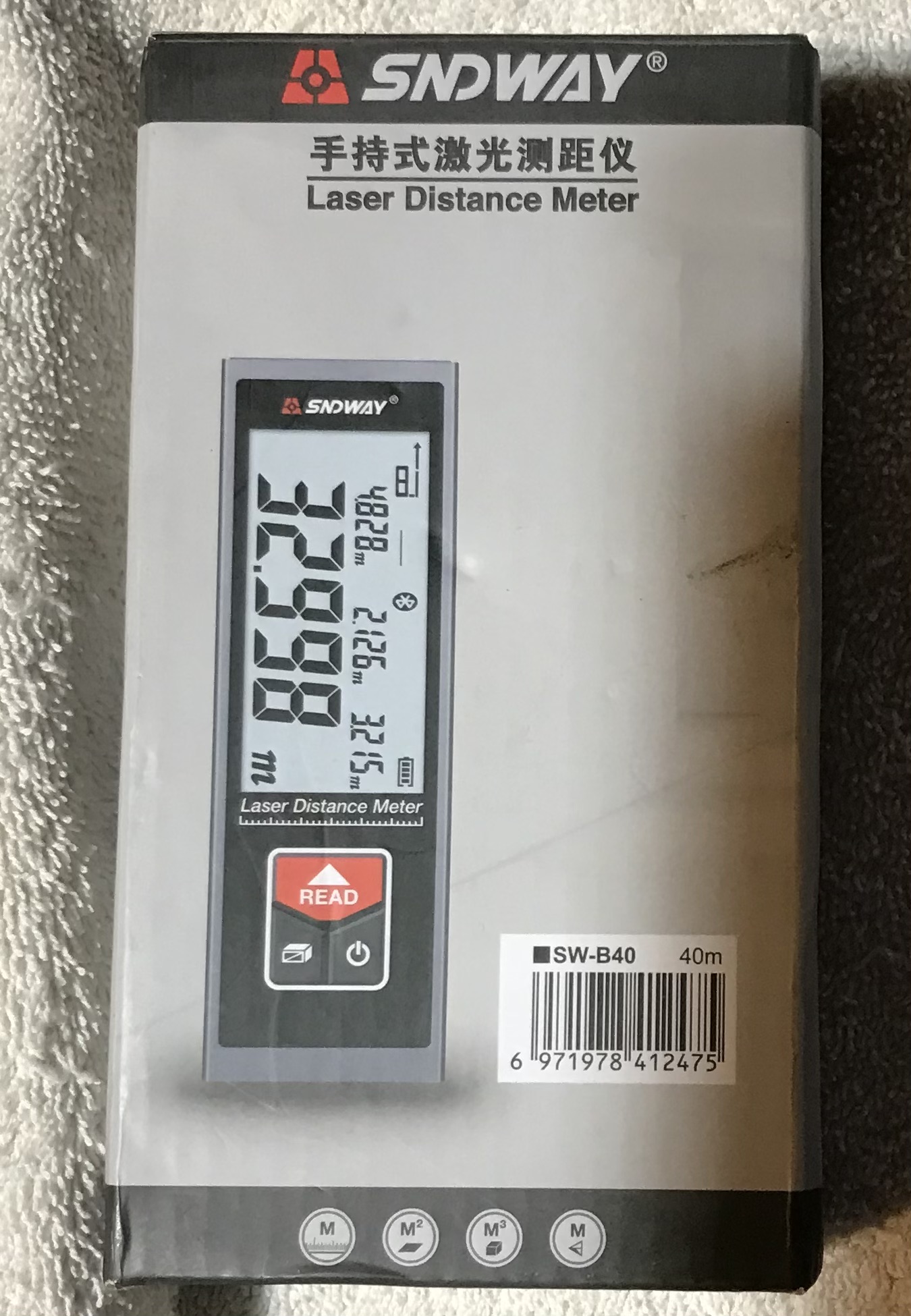 Sndway Laser Distance Meter SW-B40 40 M – NEW - Image 3