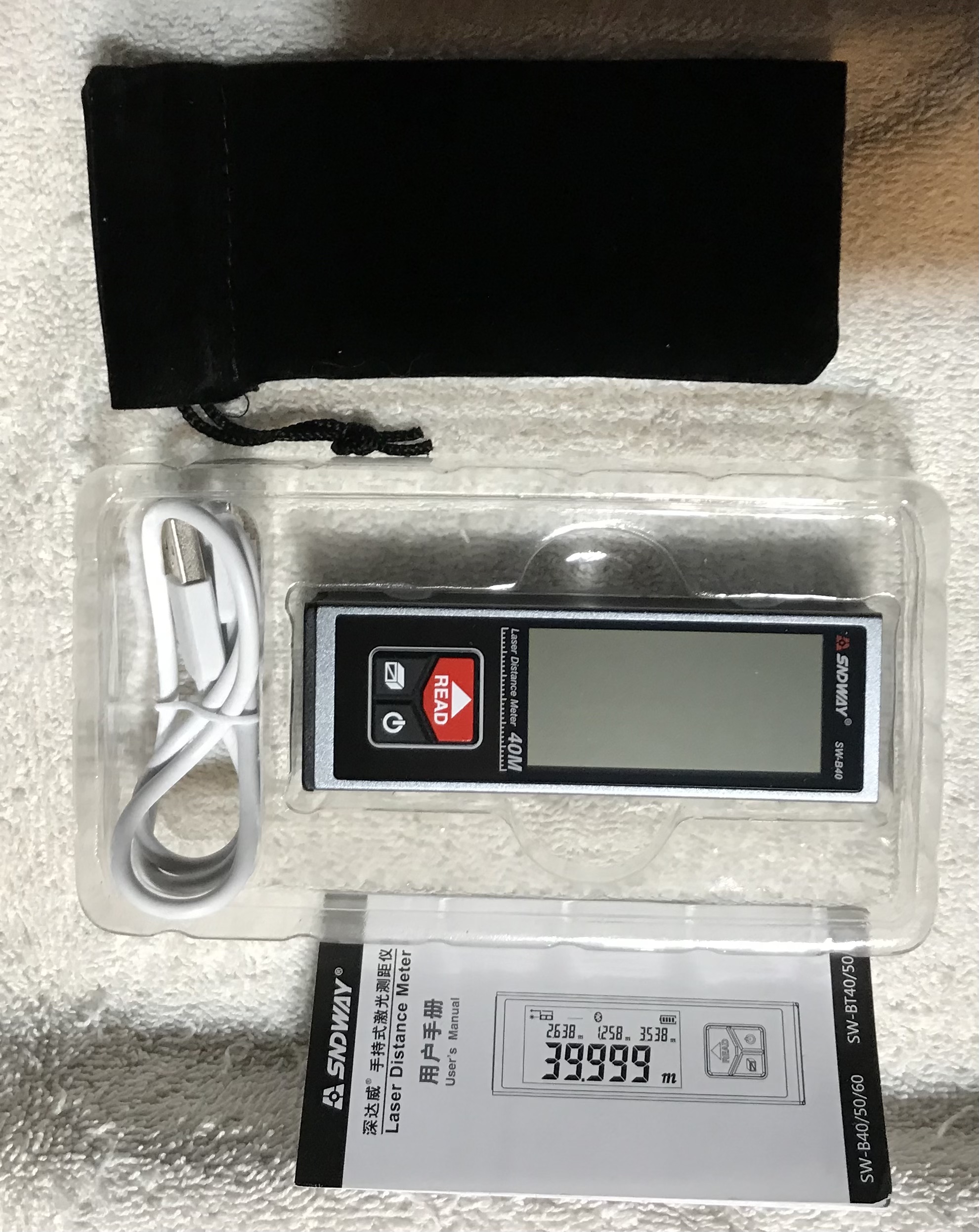 Sndway Laser Distance Meter SW-B40 40 M – NEW - Image 5