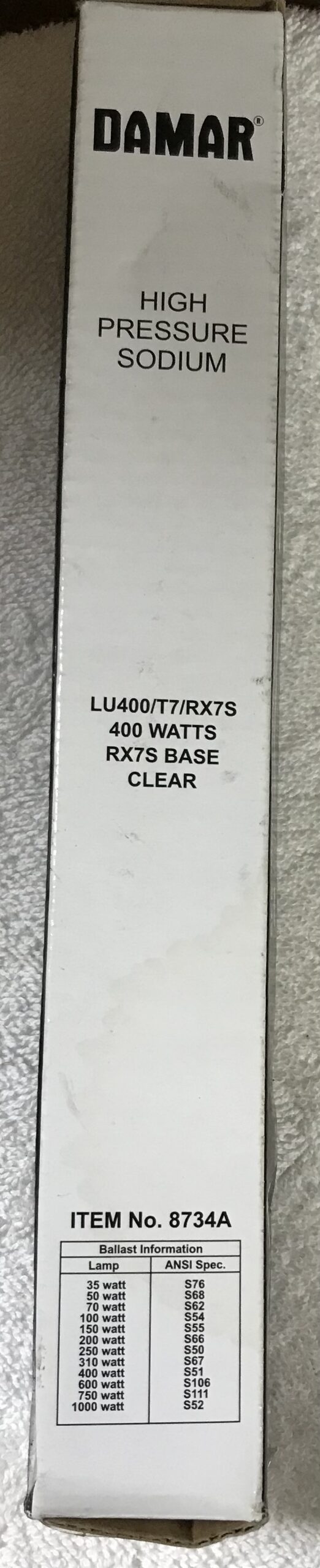 Damar LU400/T7/RX7S Double Ended 400W High Pressure Sodium Lamp - Image 5