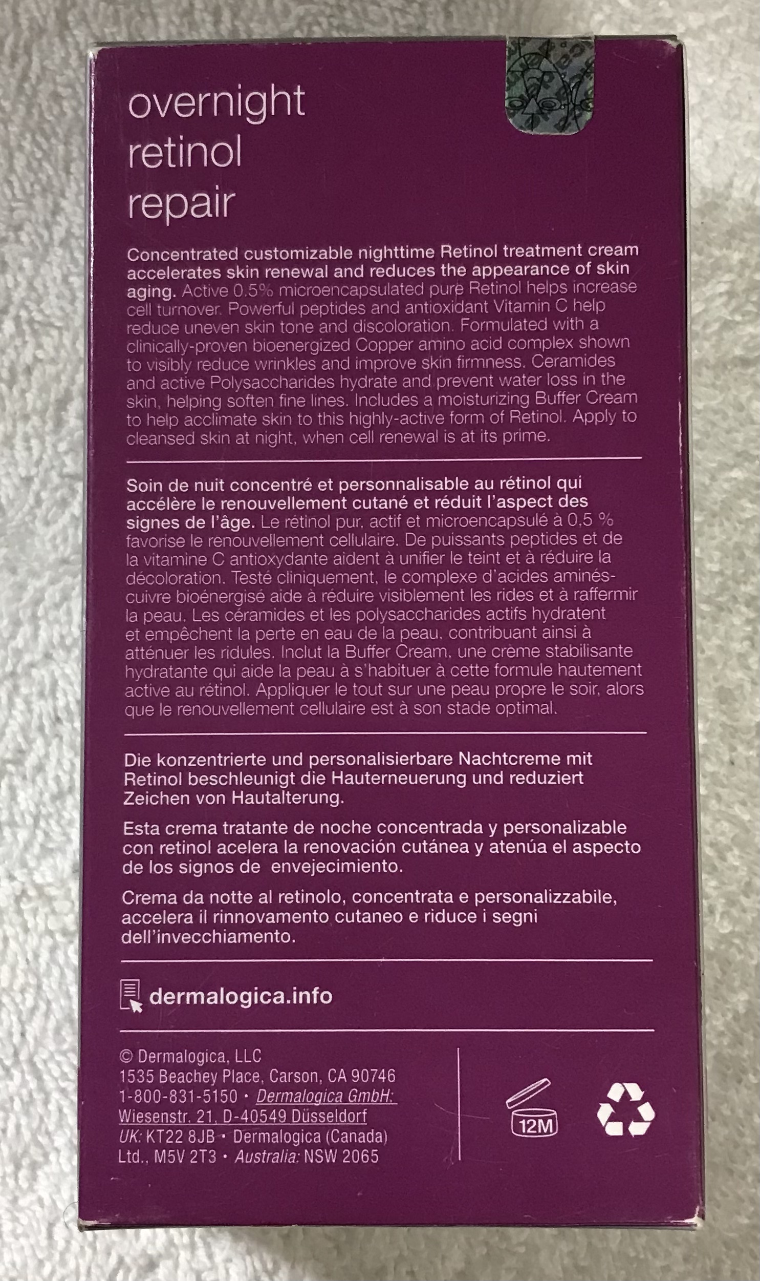 Dermalogica Age Smart Overnight Retinol Repair 1.0 oz Anti-Aging NEW - Image 6