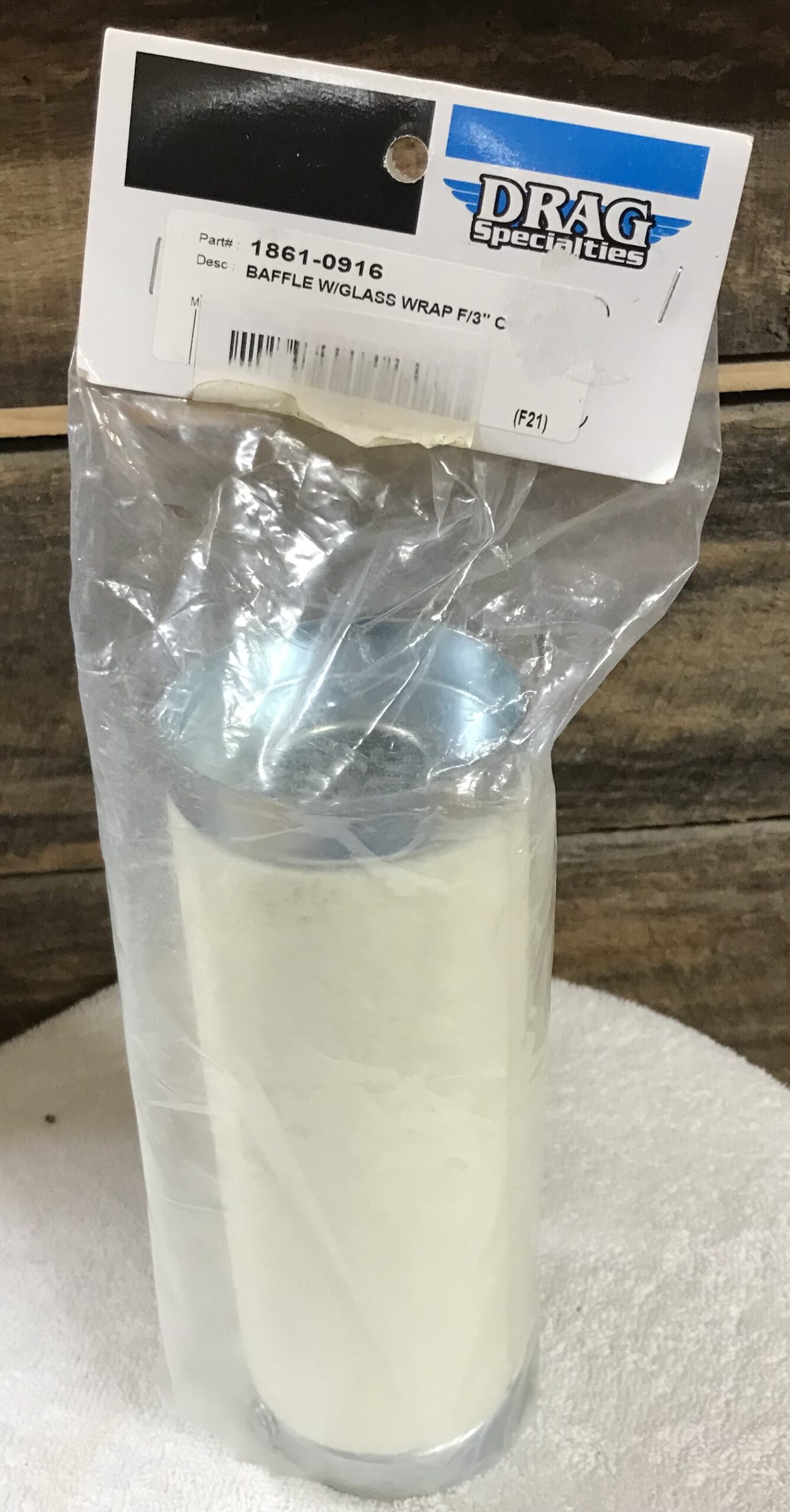 Drag Specialties 1861-0916 3″ OD Fiberglass-Wrapped Exhaust Baffle – NEW - Image 4