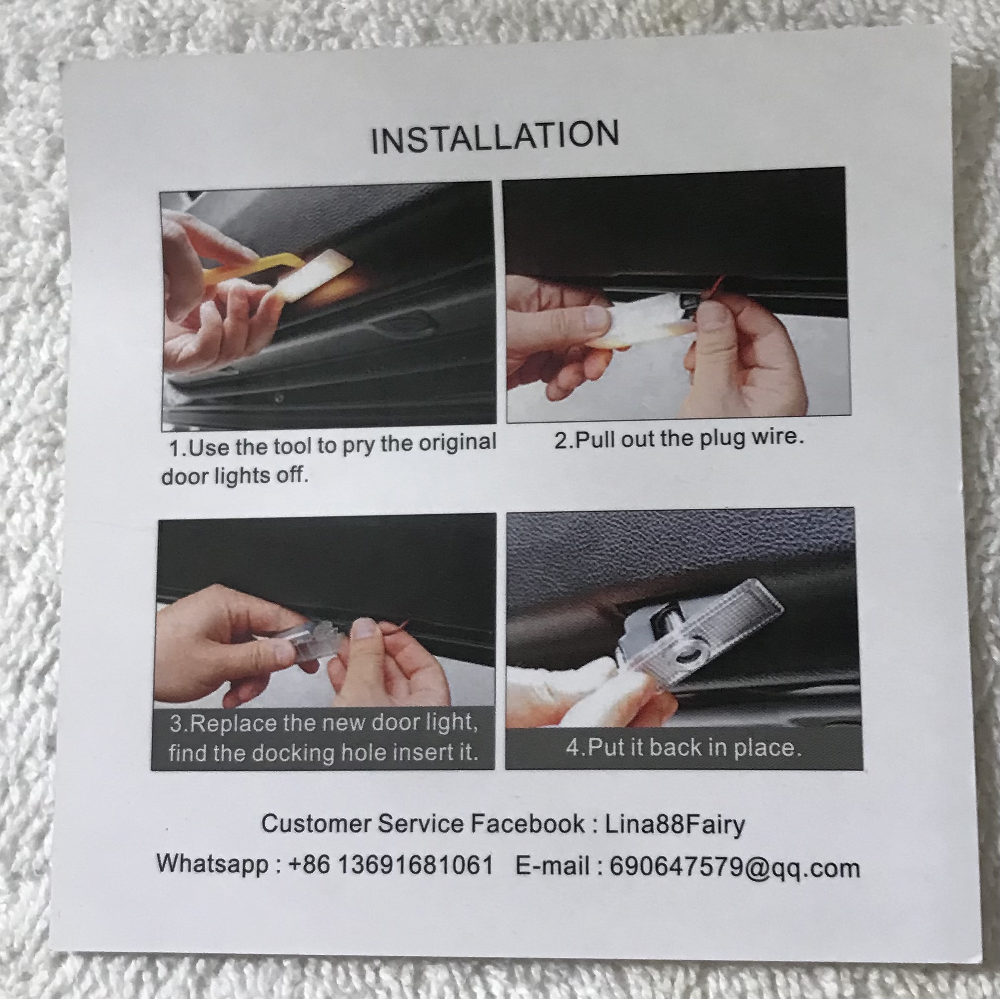 Wilnara 3D OEM Shadow Car Door LED Logo Lights – NEW - Image 3