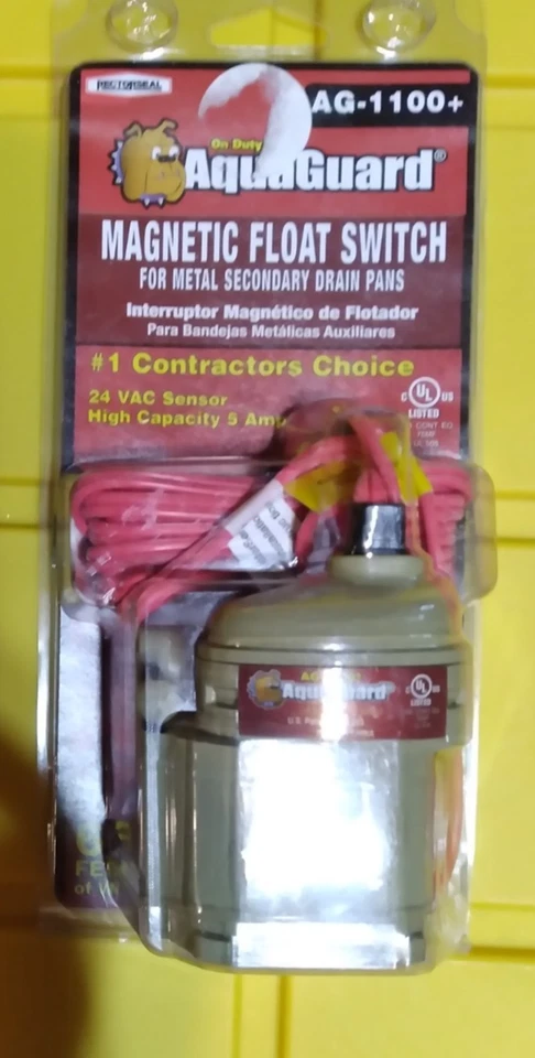 AquaGuard AG-1100+ Magnetic Float Switch 6ft for Metal Drain Pans NEW - Image 4