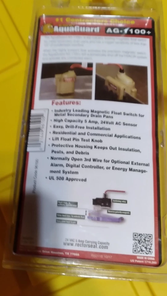 AquaGuard AG-1100+ Magnetic Float Switch 6ft for Metal Drain Pans NEW - Image 5