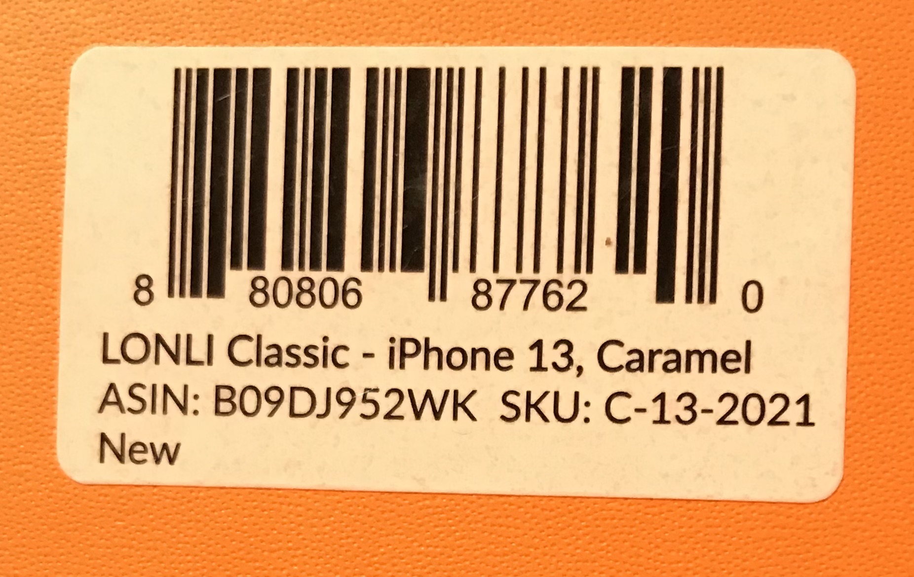 Lonli Classic iPhone 13 Case Caramel Protective Cover NEW - Image 4