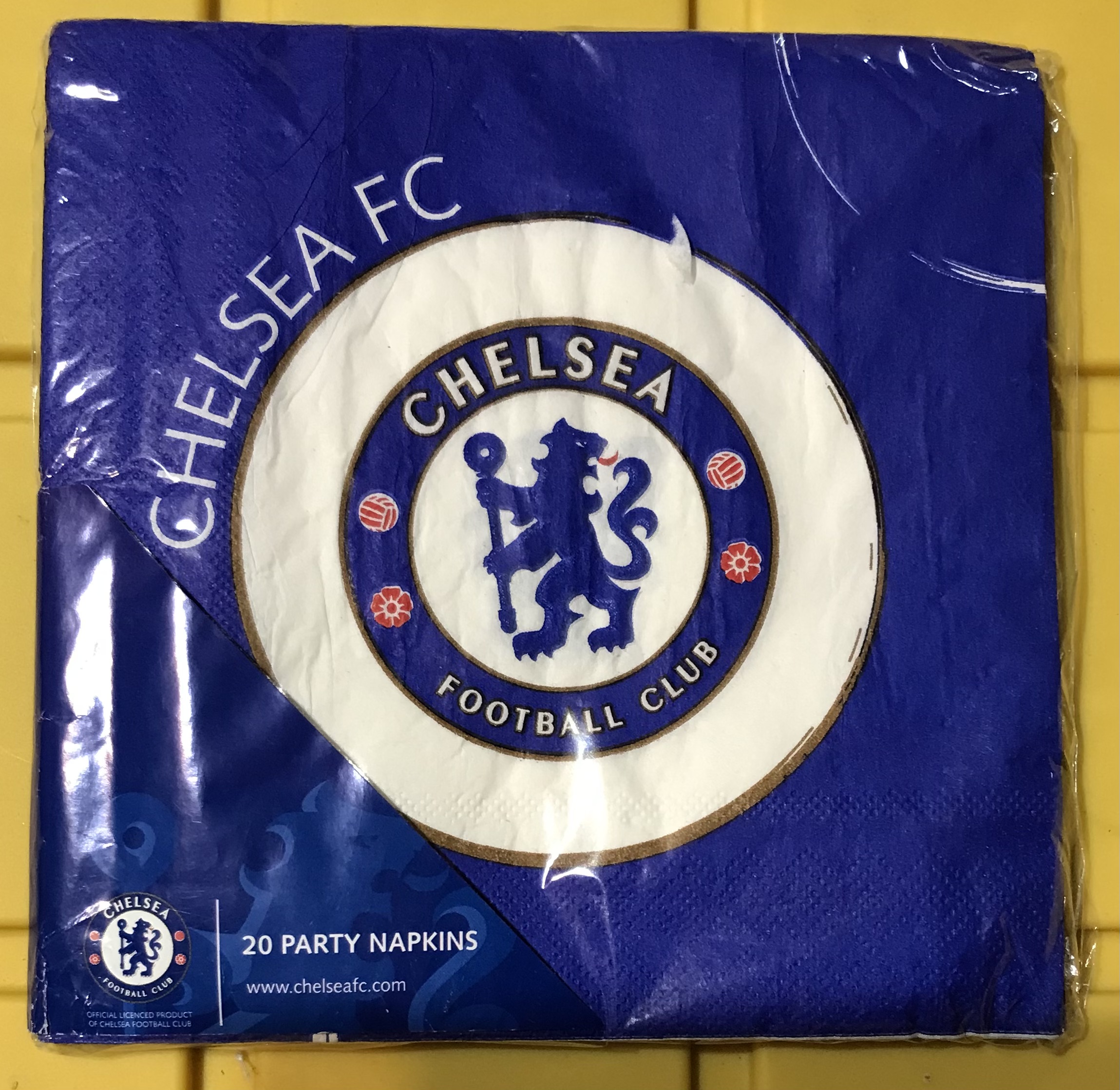 Chelsea FC Party Napkins 4-Pack (80 Total) NEW Sealed UPC 5033998208054 - Image 4