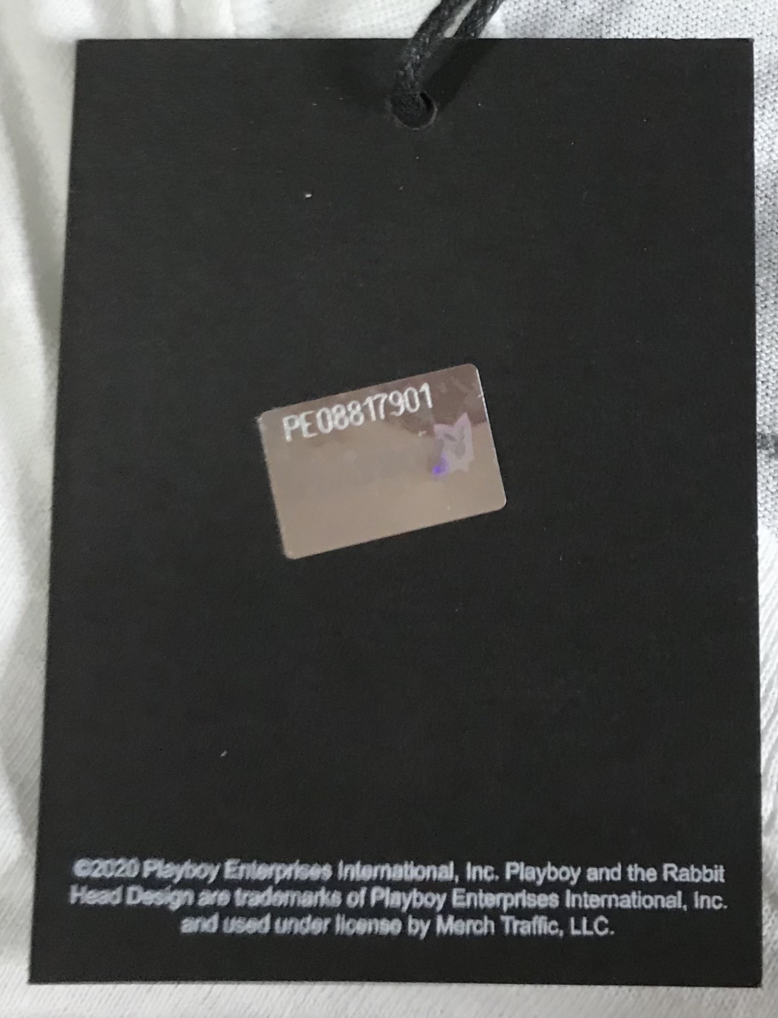 Playboy White Tee Shirt Black Bunny Logo Size Large PB-1357 NEW - Image 5