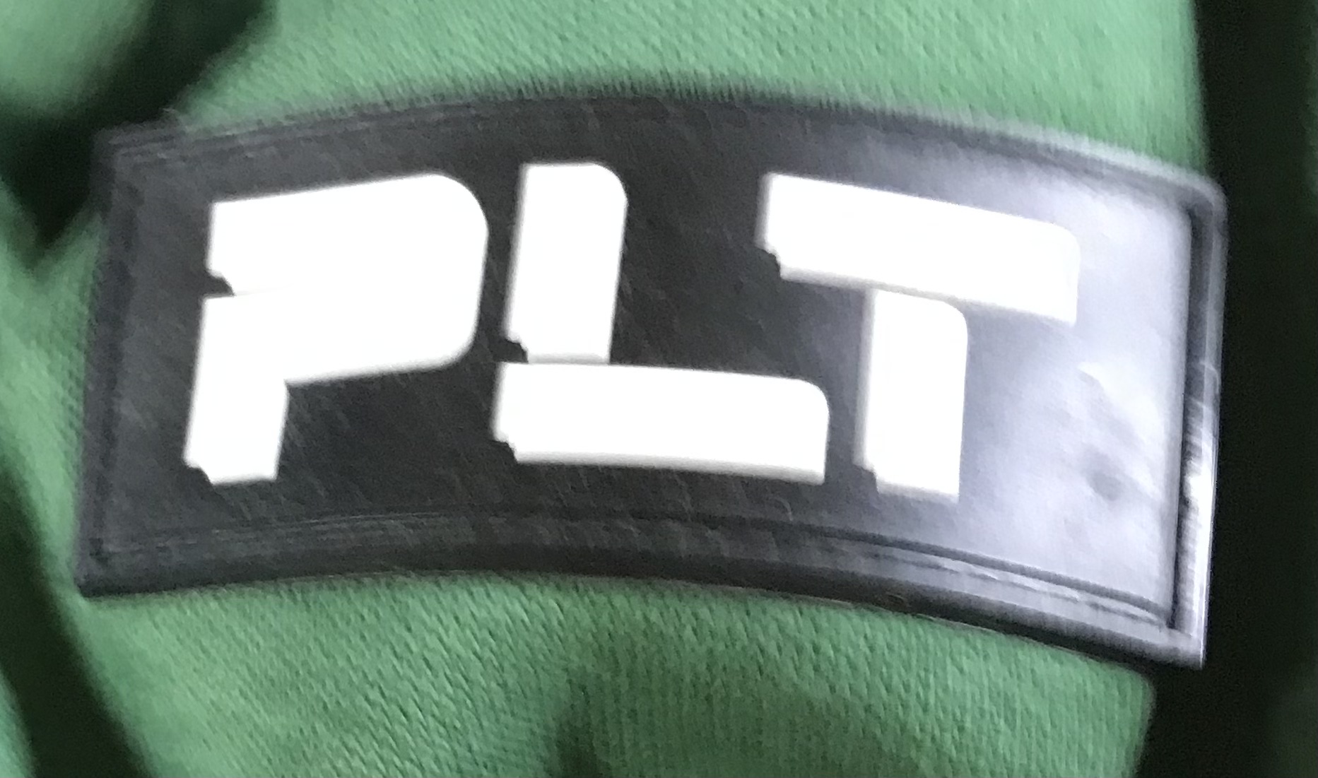 PLT Pretty Little Thing Oversized Forest Green Logo Hoodie Size M NEW - Image 5