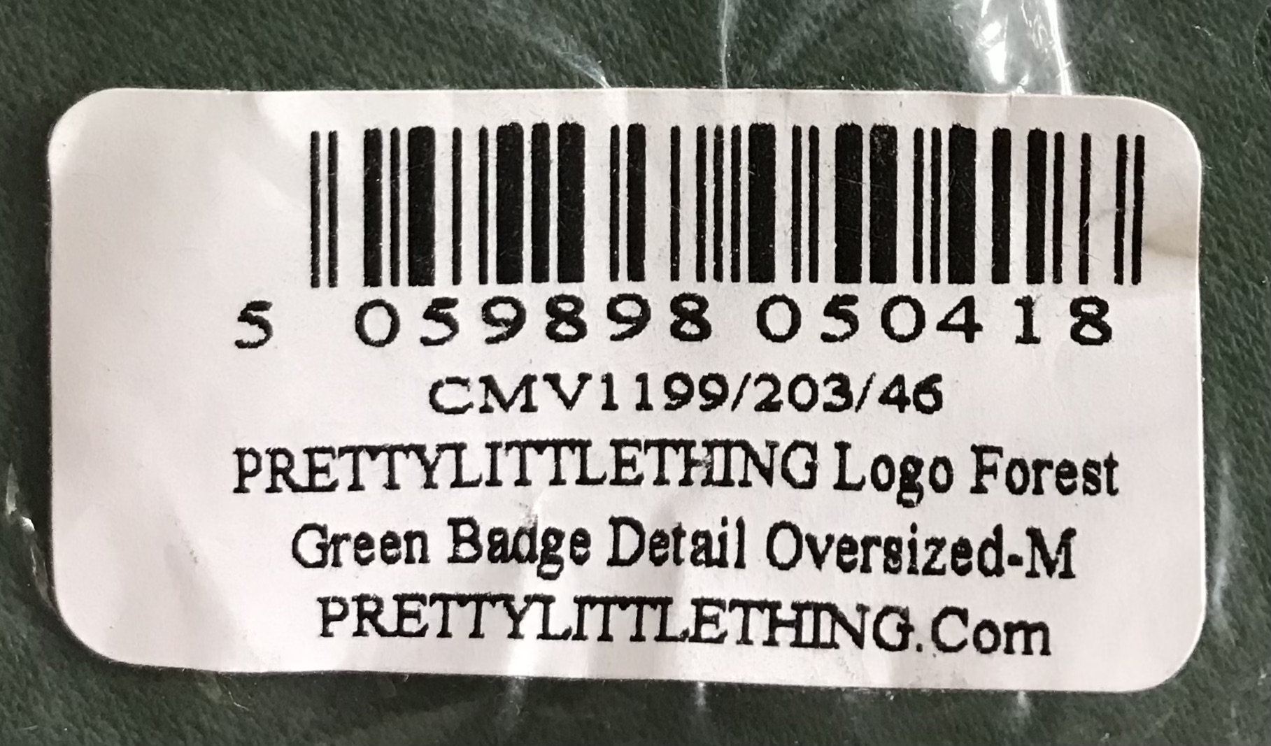 PLT Pretty Little Thing Oversized Forest Green Logo Hoodie Size M NEW - Image 12