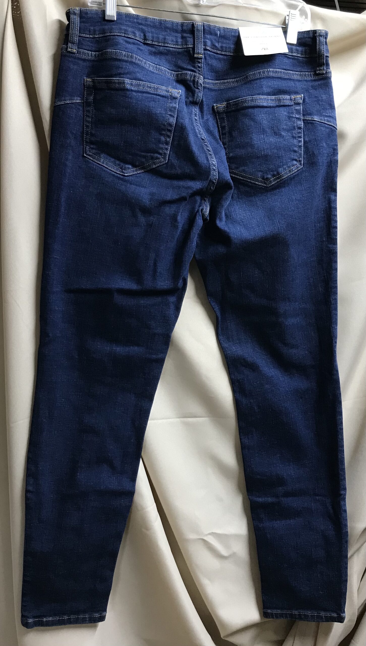 ZARA The Contour Skinny Dark Blue Jeans Size 12 Signature Denim NEW - Image 4