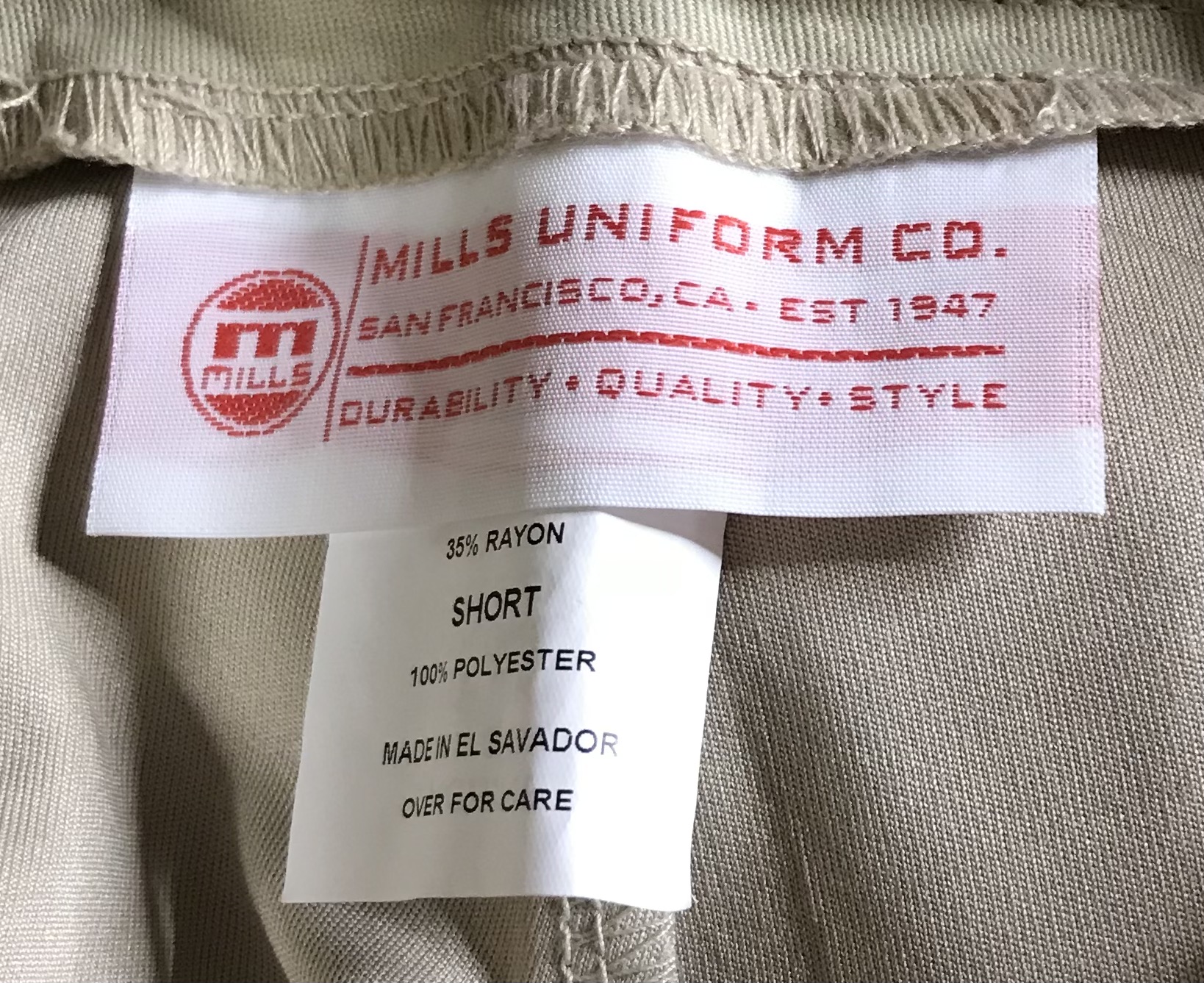 Mills Uniform Girls Khaki Skort Size 7 WA Monogram M508-901 NEW - Image 4