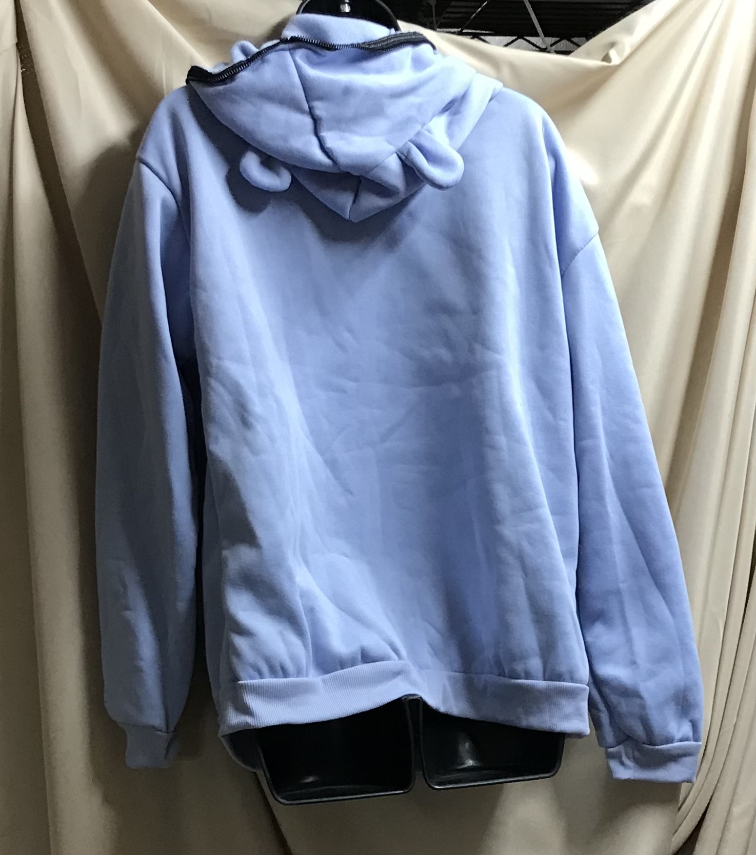 Unbranded Light Blue Hooded Sweat Jacket w/ Ears Size 1 Ultra Rare NEW - Image 3