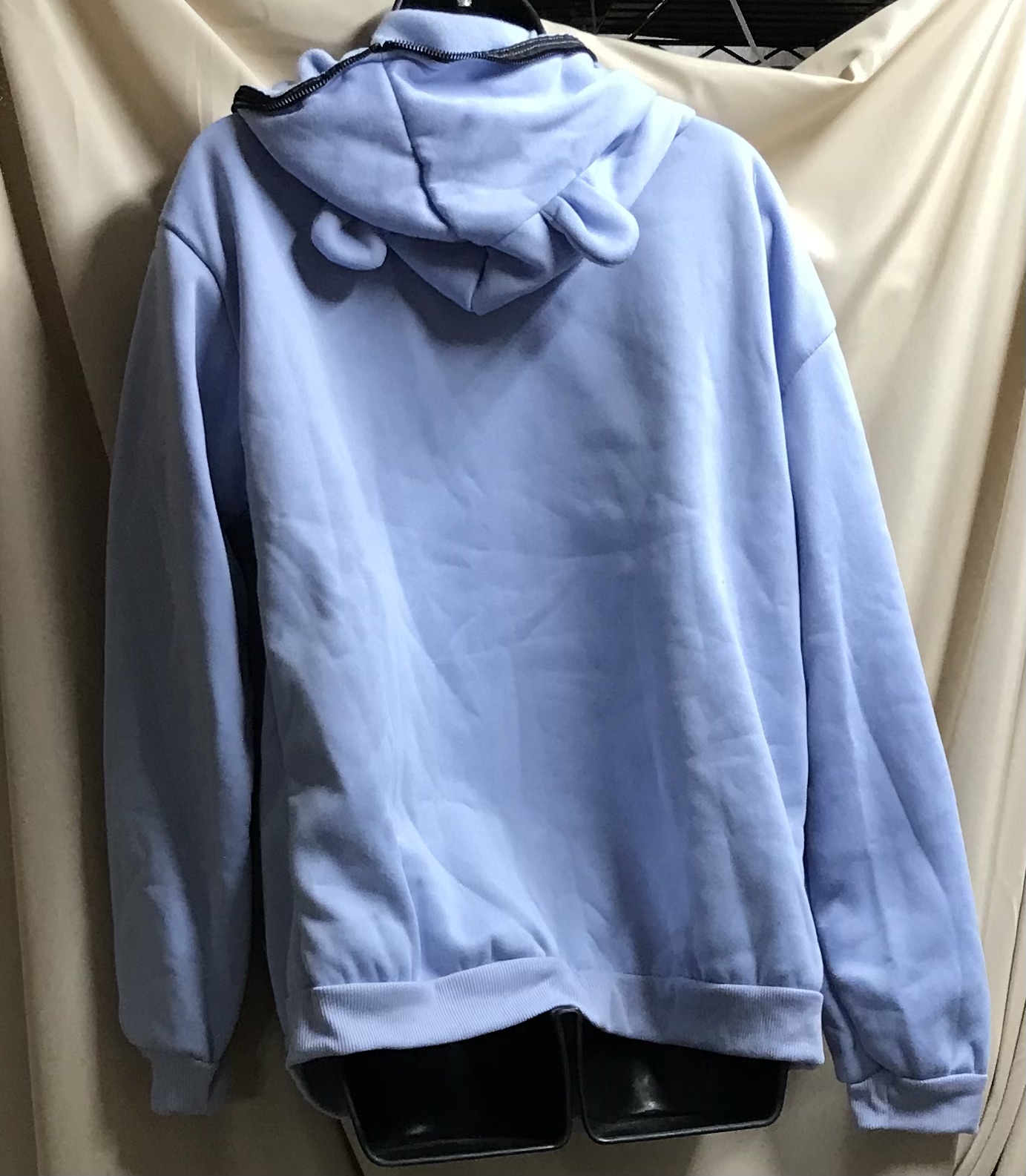 Unbranded Light Blue Hooded Sweat Jacket w/ Ears Size 1 Ultra Rare NEW - Image 4